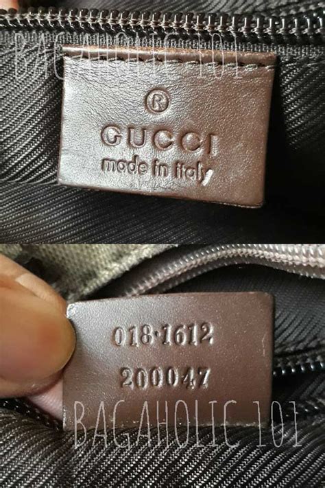 Gucci luggage serial numbers